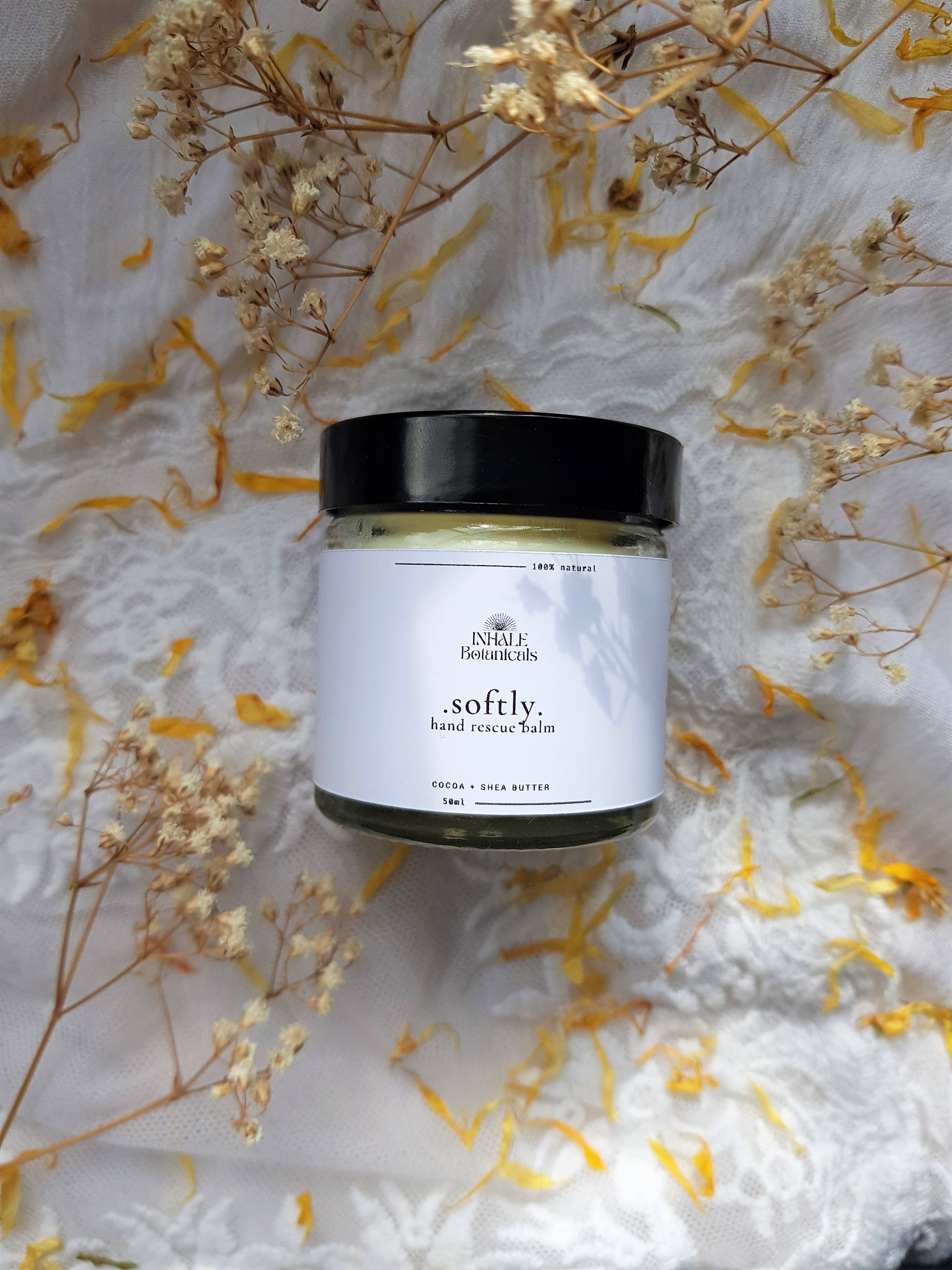 Inhale Botanicals – wholesale Hand cream/lotion – Softly Hand Balm, 50ml Jar