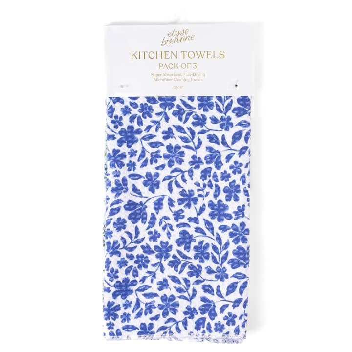 Elyse Breanne Design - Wholesale Tea Towel - Pack of 3 Microfiber Kitchen Towels - Winter Tones1