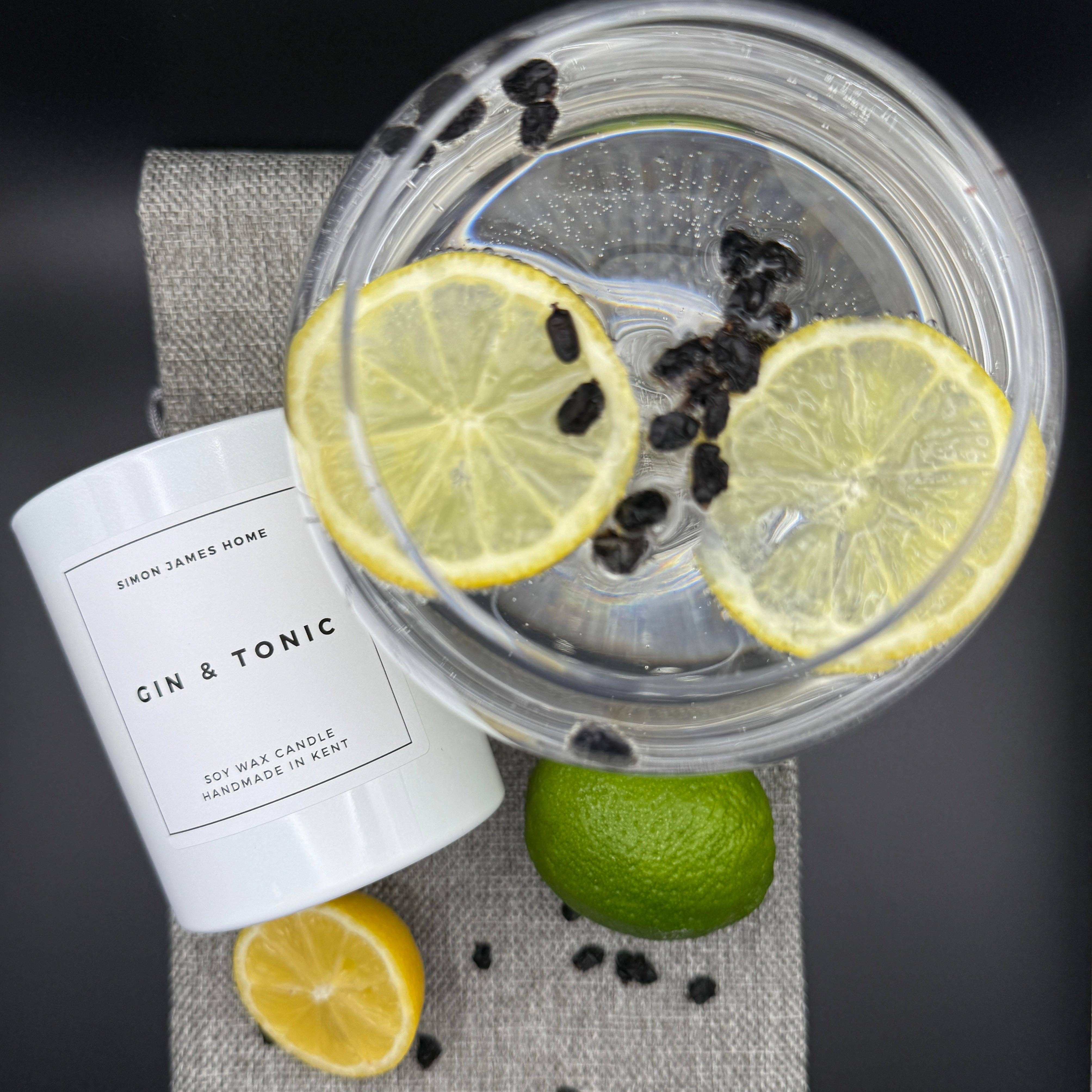 Simon James Home – wholesale Jar/filled candle – Gin & Tonic Handmade Soy Wax Candle7