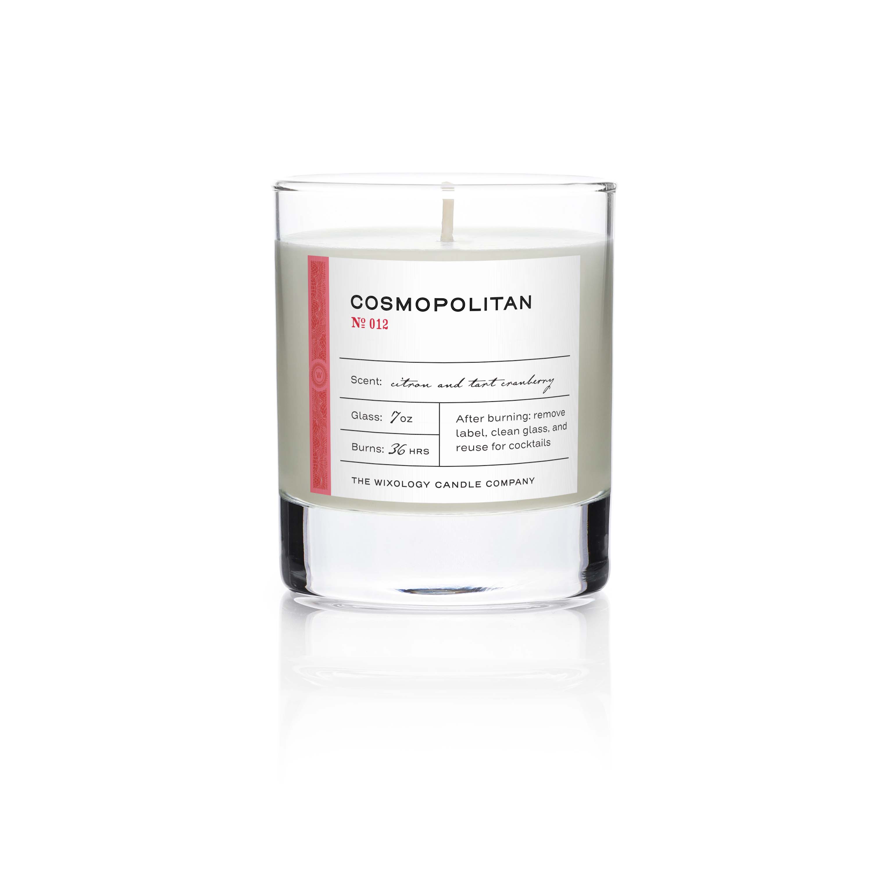 Wixology Candle Company - Wholesale Jar/Filled Candle - Cosmopolitan Cocktail Candle - Reusable 7oz Rocks Glass1