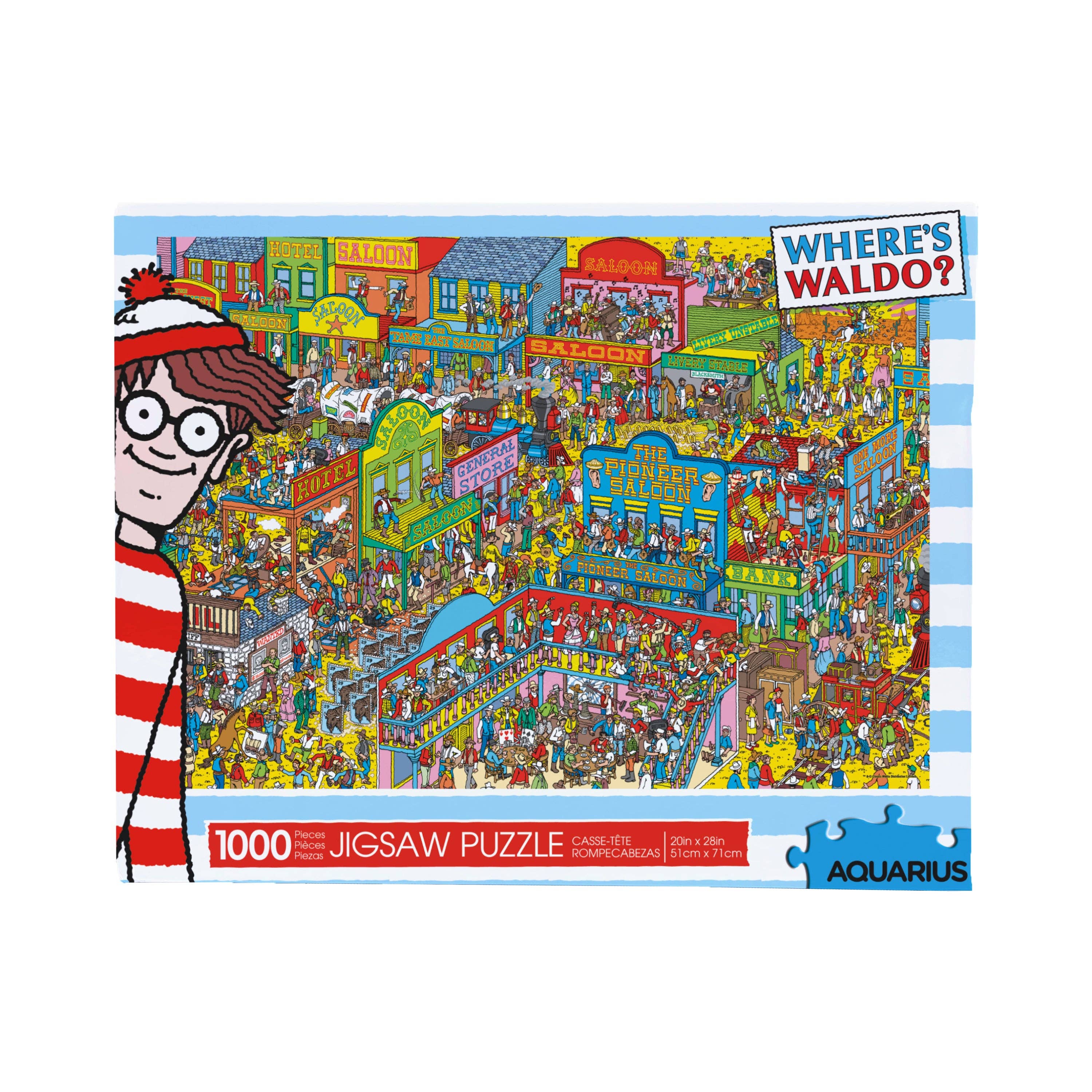 AQUARIUS, GAMAGO, ICUP, & ROCK SAWS by NMR Brands - Wholesale Puzzle - Adult - Where's Waldo Wild Wild West 1000 Piece Jigsaw Puzzle