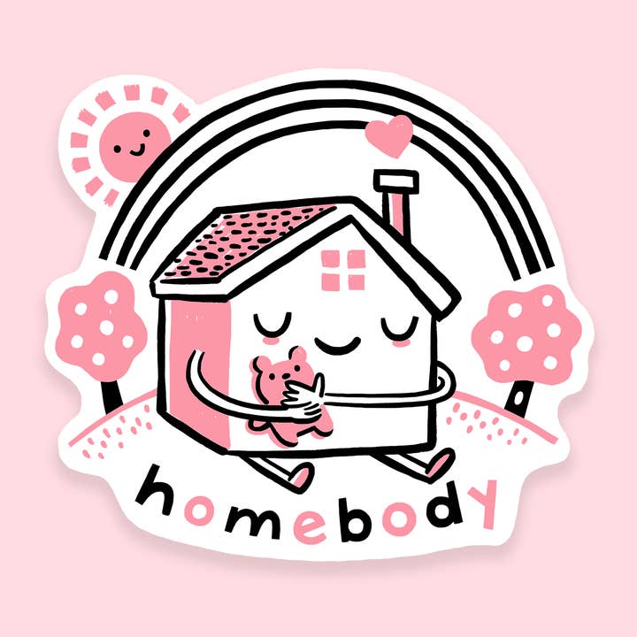 Adesivo in vinile Homebody 3" per la vendita all'ingrosso da parte di Sticker Season