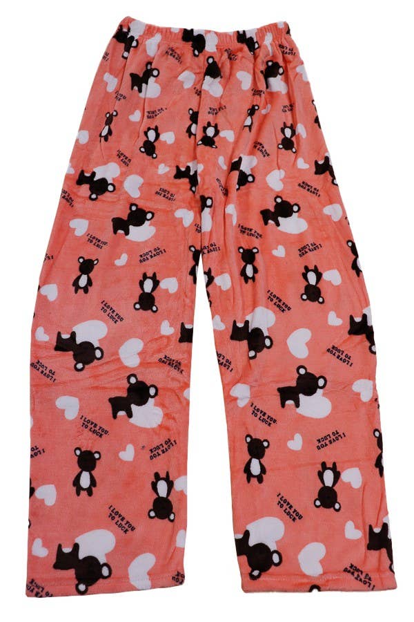 Cap Zone - Wholesale Sleepwear Bottom - Women's - Fuzzy Plush Lounge Pajama Pants8