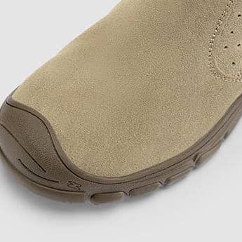 Kaki Chaussures de travail de sécurité à enfiler à bout en acier résistant aux perforations FitVille pour hommes en vente sur Faire6