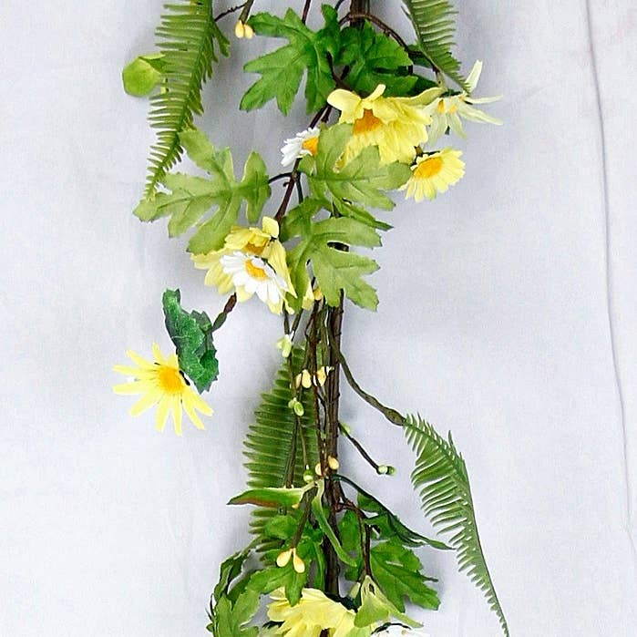 ISB55861- 4ft Yellow Aster Daisy Garland for wholesale by Impressive Enterprises, Inc.