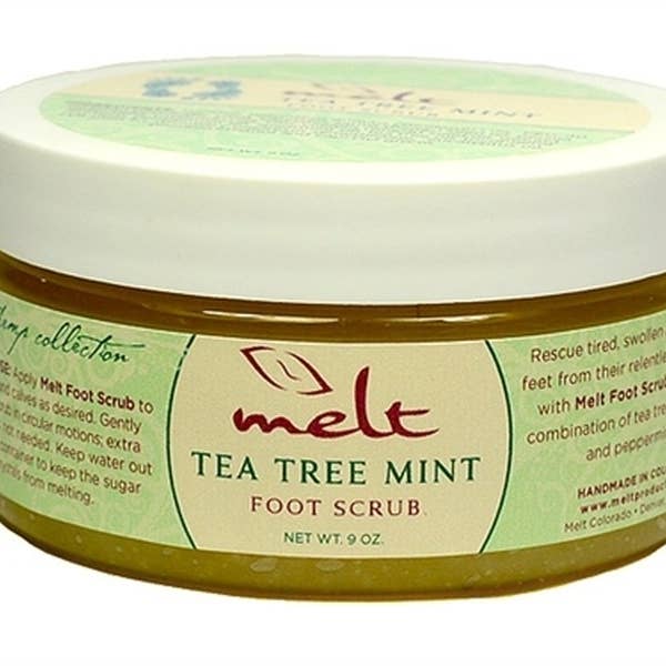 Tea Tree Mint Foot Scrub for wholesale by Melt Bath and Skincare