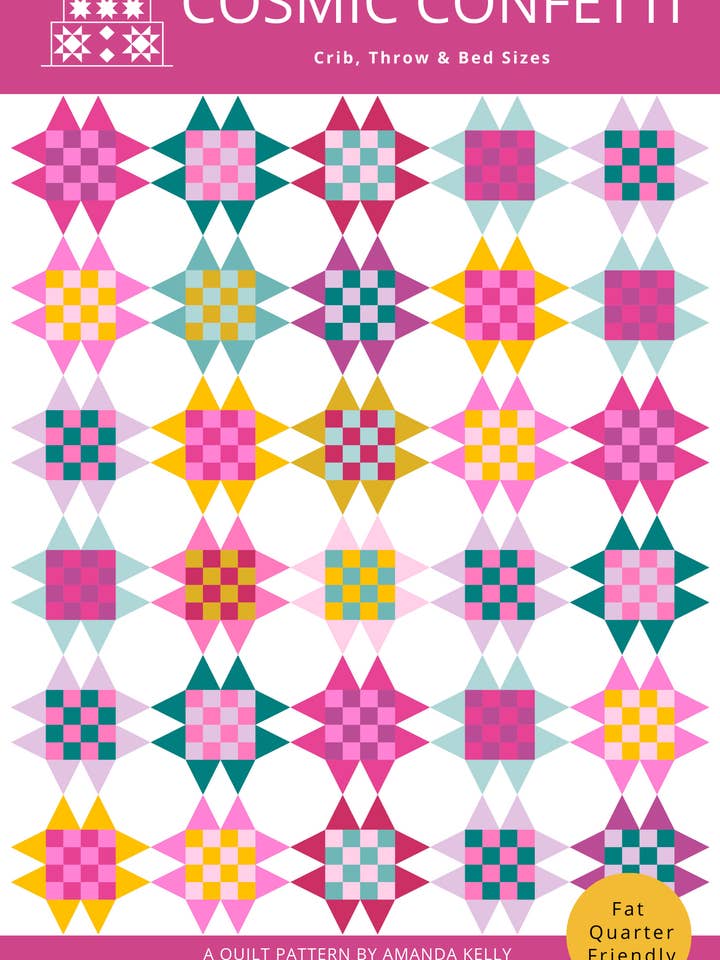Cosmic Confetti Quilt Pattern Printed for wholesale by QuiltCakes