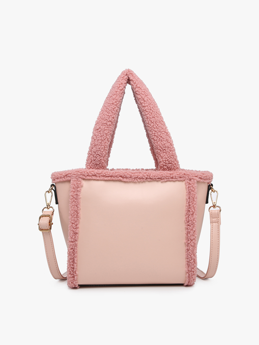 Jen & Co. – Großhandel Satchel – Damen – JN2378 Helsinki Sherpa Trim Satchel/Umhängetasche3