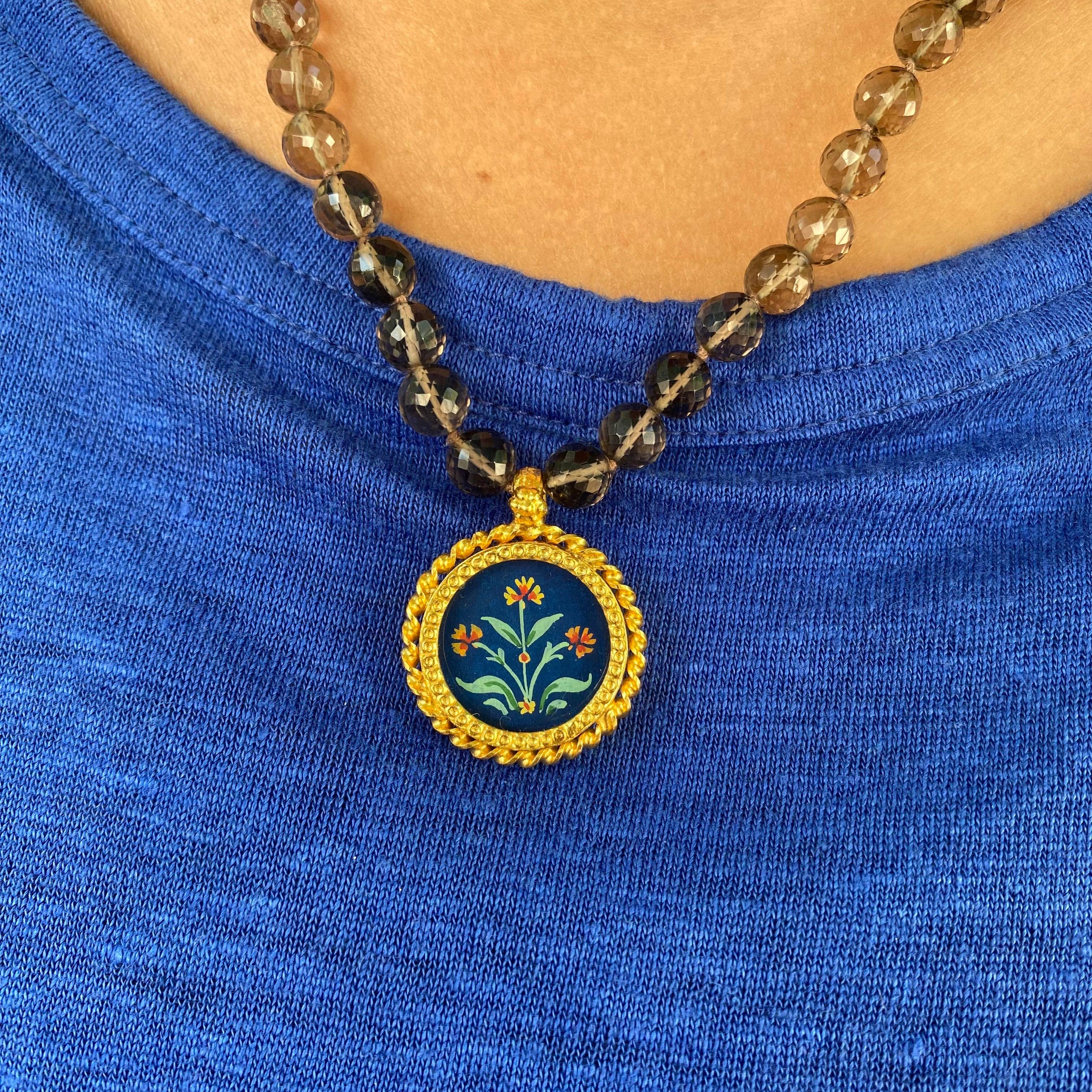 Jen Stock Mindful Designs - Wholesale Pendant/Charm Necklace - Block Print Beaded Necklaces23