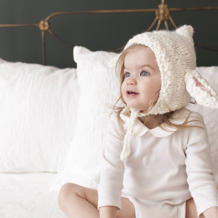 The Blueberry Hill - Vente Bonnet – enfant - Chapeau Mary Lamb | Bonnet de printemps tricoté à la main pour enfants et bébés5