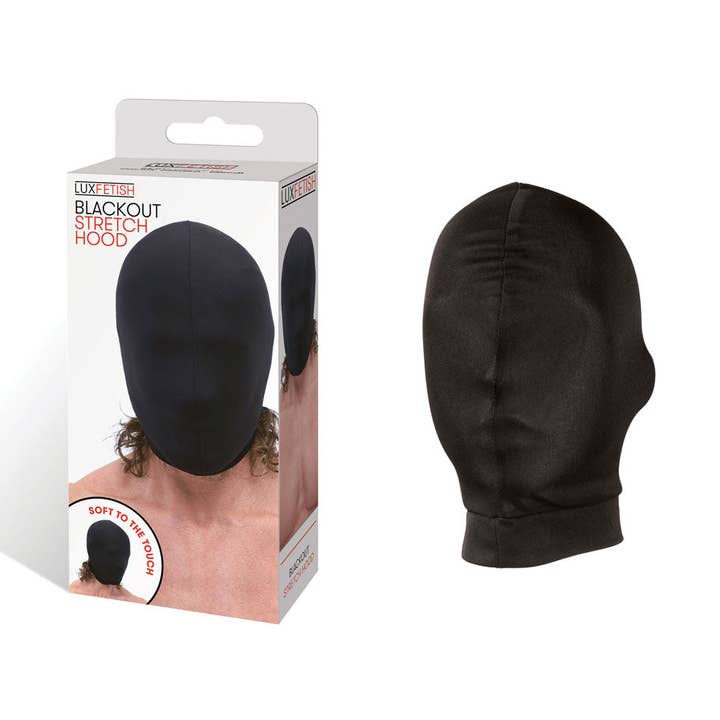 Capuchon Blackout Stretch pour la vente par Lux Fetish Store