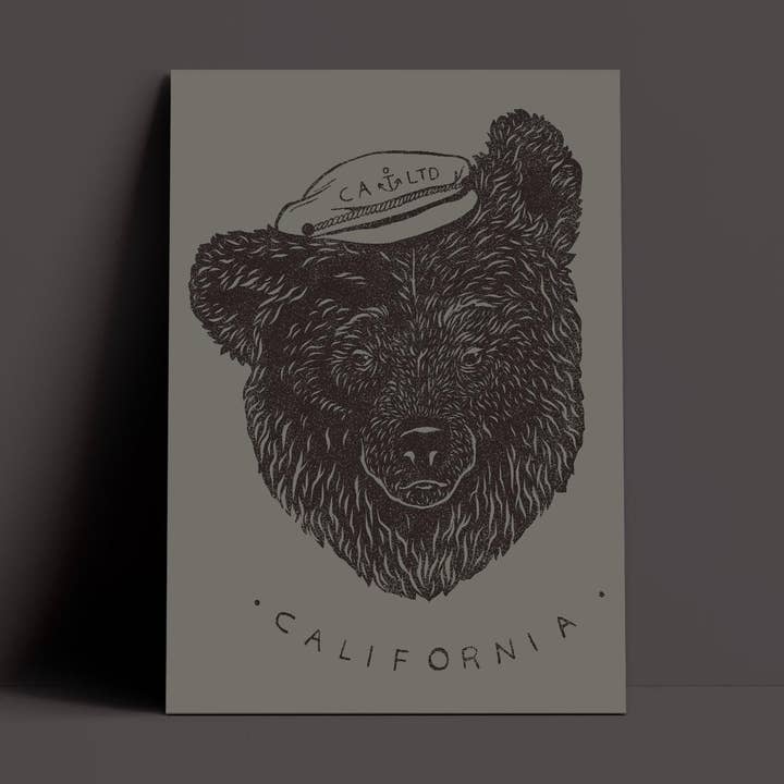 Pôster cinza marinheiro urso por atacado de State Bliss