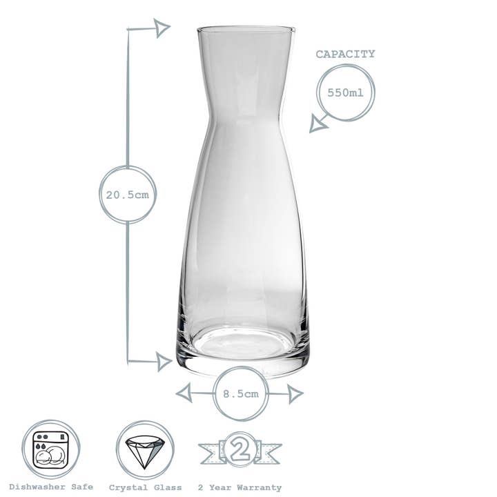 Rinkit Ltd – Engroshandel Karaffel – Bormioli Rocco Ypsilon Glas Vand Karaffel Karaffel Kande 550 ml