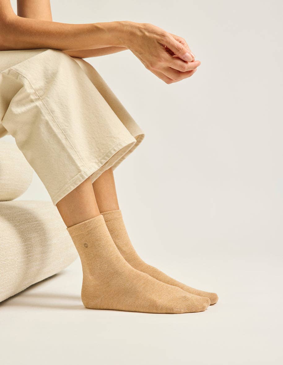 ODAJE – wholesale Socks – Women's – Pack of 3 socks - Fancy glitter and beige leopard3