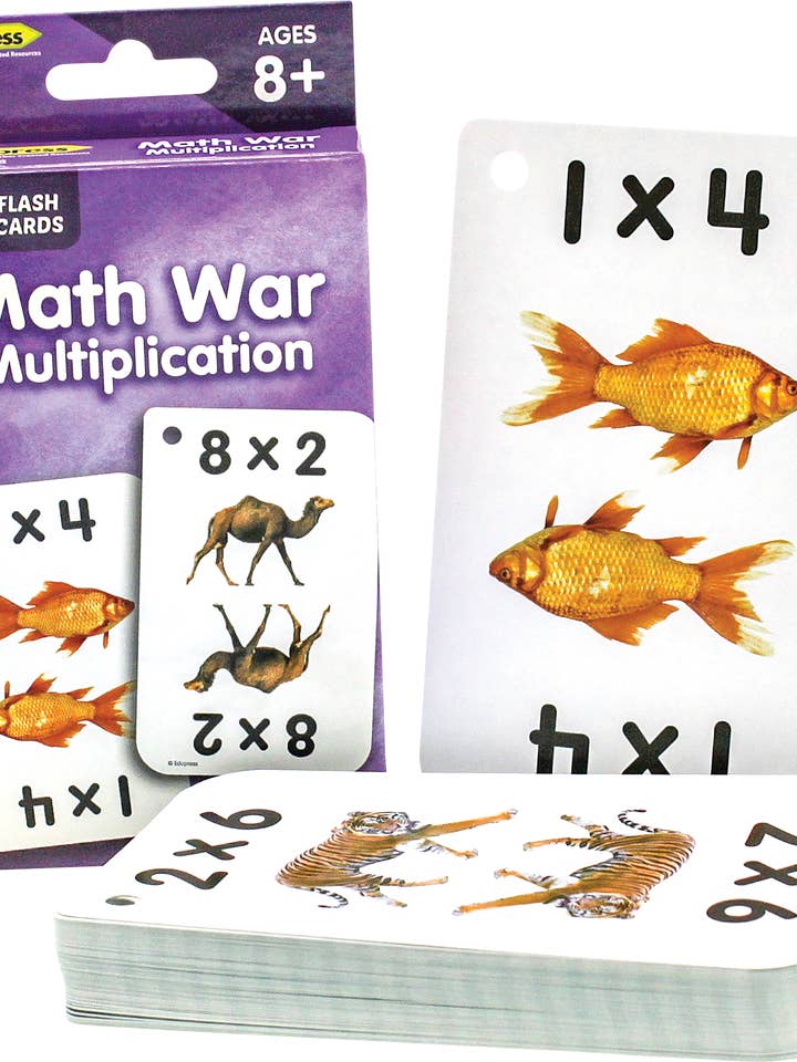 Cartes flash de multiplication Math War pour la vente par Teacher Created Resources