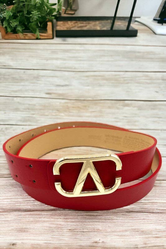 Andrea Bijoux - Wholesale Belt - Women's - Faux Leather V Buckle Fashion Belt7