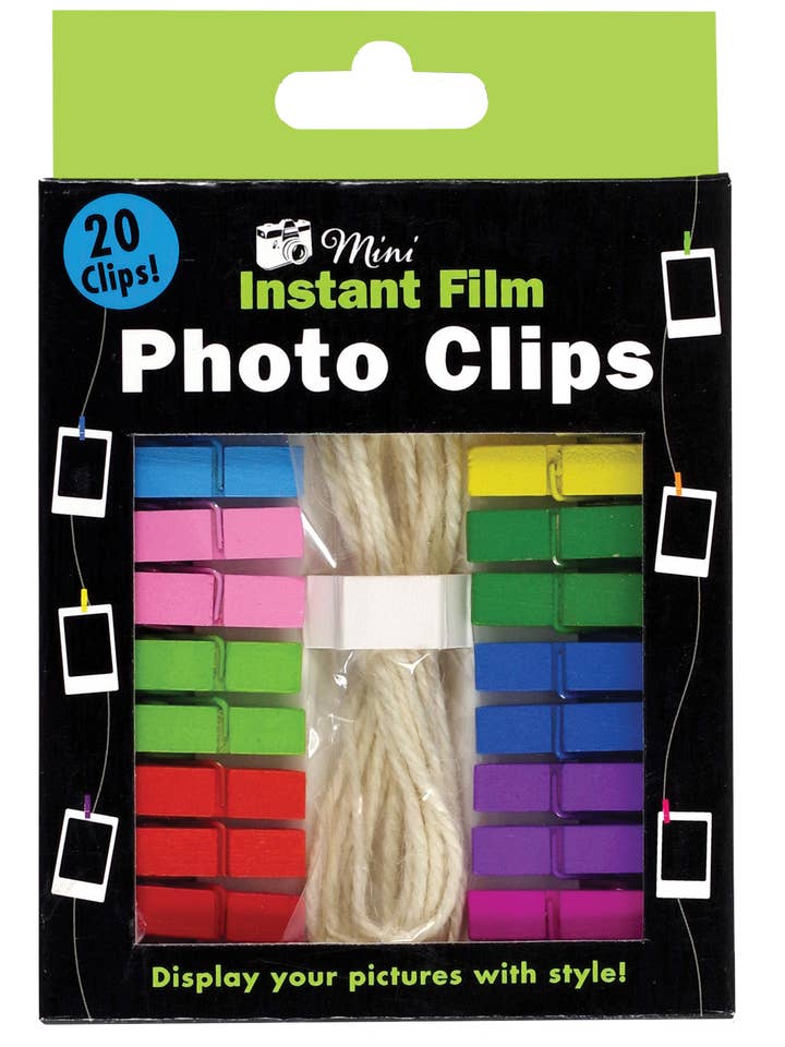 Multicolor Instant Film Photo Clips for wholesale by Peter Pauper Press