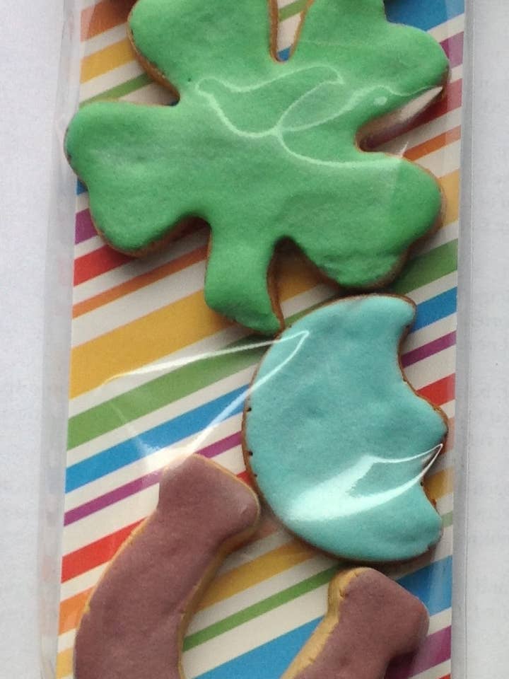 St. Patty's Day Lucky Charm Dog Treats - Packaged for wholesale by Pawsitively Homemade
