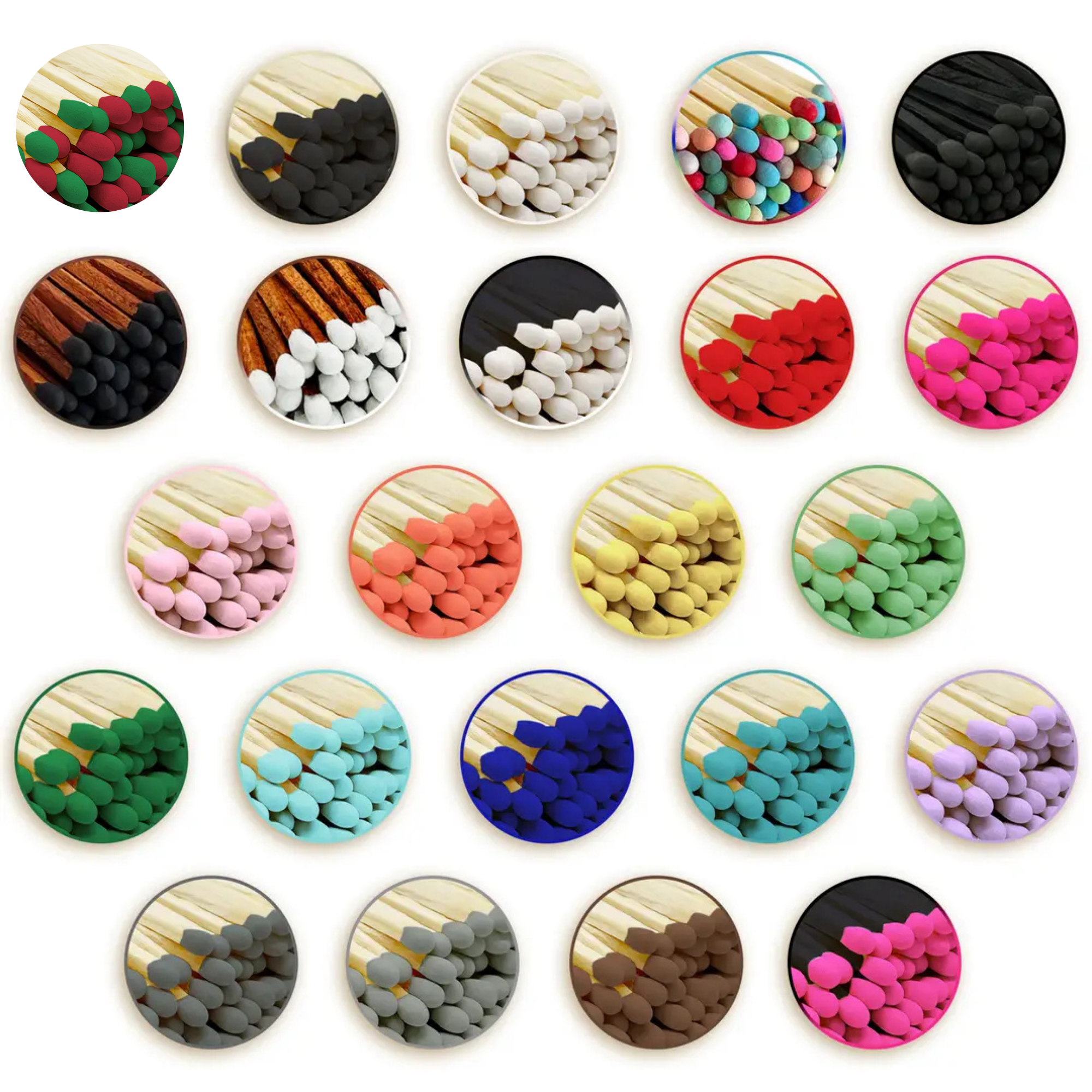 Thankful Greetings – wholesale Tändsticka – 2" Matches + Mini Cloche - Färger efter eget val + Strikers2