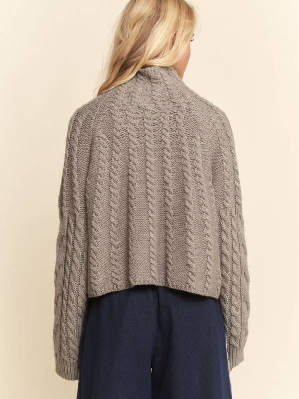 Davi & Dani - Wholesale Knit Sweater - Women's - PLUS CABLE KNIT TURTLENECK KNIT TEXTURE SWEATER15