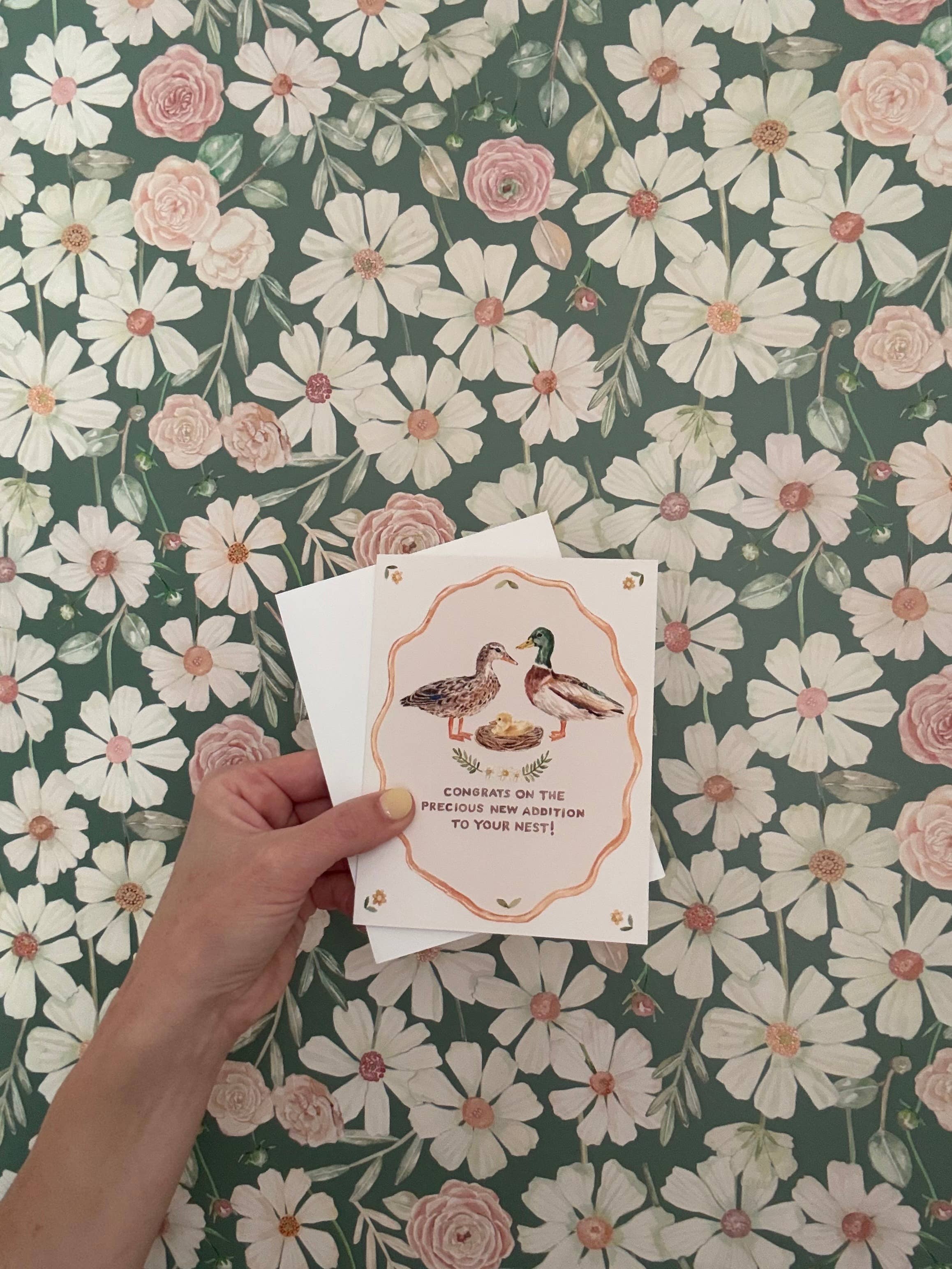 Lana's Shop - Wholesale Baby Card - New Baby Little Duckling Greeting Card3