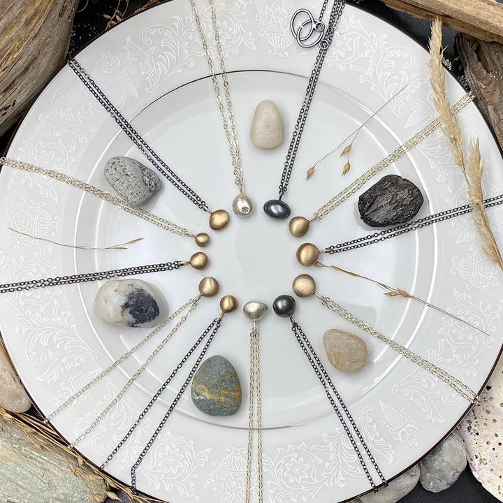 Pebble Necklaces for wholesale by Iris Noire Designs