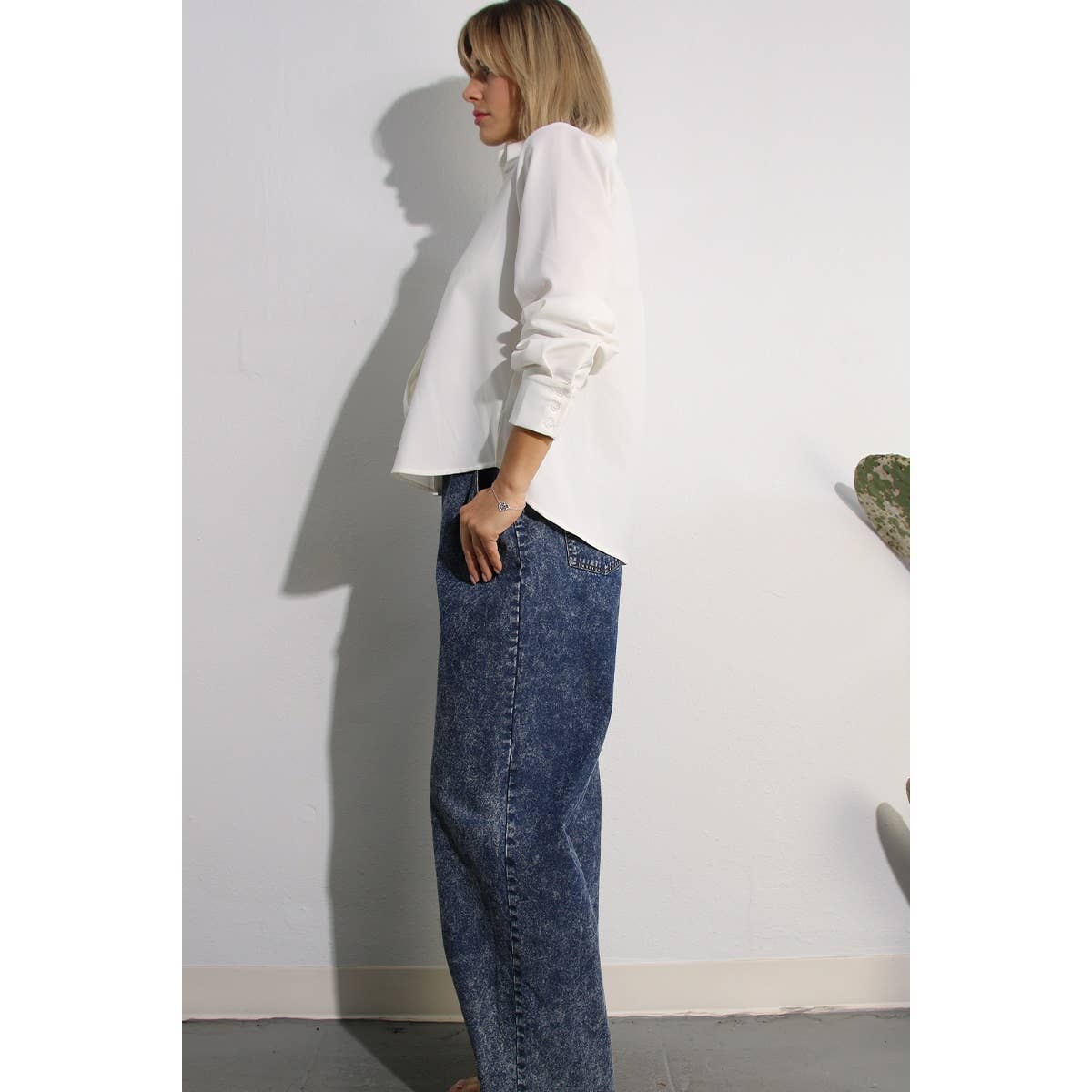 WASHED DENIM SHIRTS JACKEET AND PANTS SET for wholesale on Faire12