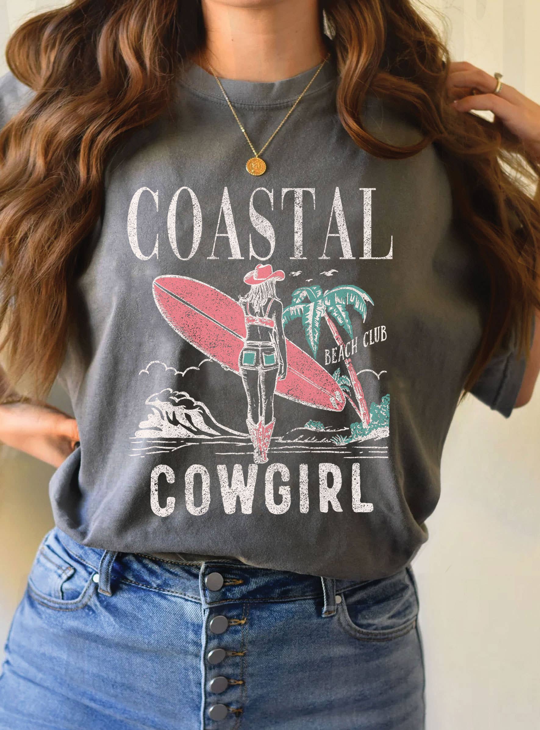 Rustee Clothing - Wholesale Screen Printed T-Shirt - Women's - COASTAL COWGIRL BEACH CLUB GRAPHIC TSHIRTS 4