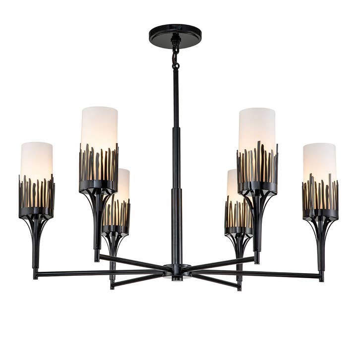 Sawgrass 6 Lt Chandelier in Black for wholesale by Lucas McKearn