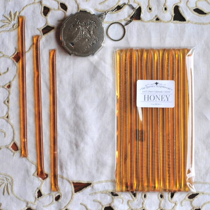 Clover Honey Straws | Colorado Honey | 15 count pack for wholesale by The Queen's TEApothecary