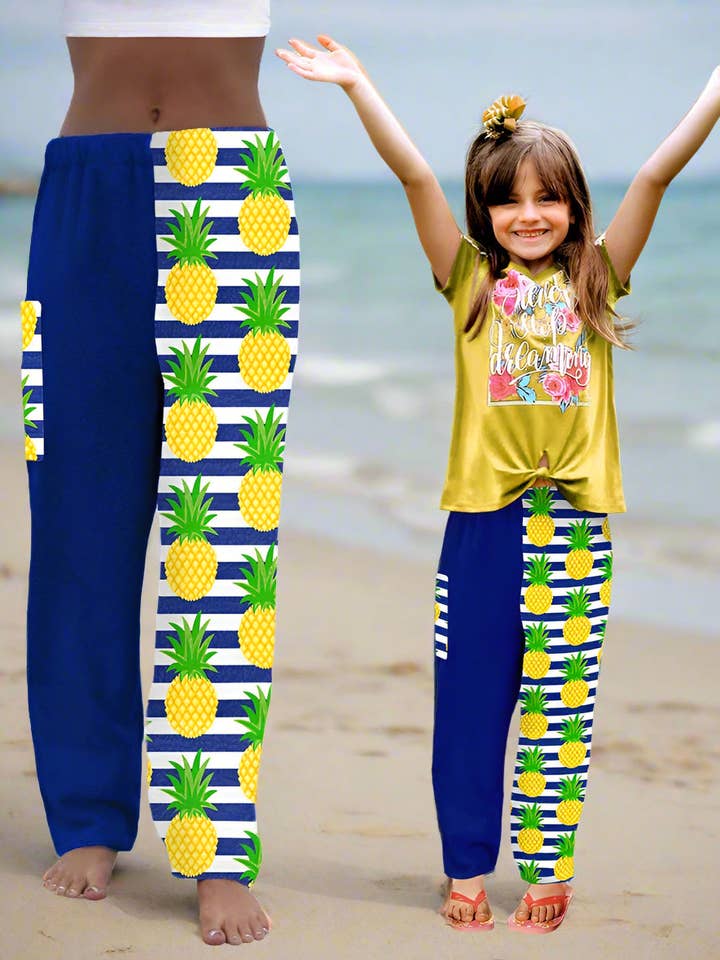 Pantaloni Asciugamano - Motivo Ananas - DISPONIBILI Spedizione Veloce - Spiaggia, Nuoto, Abbigliamento da Resort, Ragazzi, Ragazze, Adulti. per la vendita all'ingrosso da parte di Paradise Towelwear