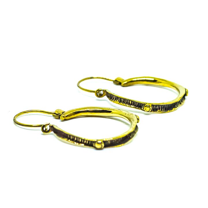 Brass Hoop Earrings for wholesale by Quasar Gems USA