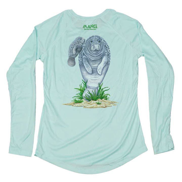 MANG - Wholesale Screen Printed T-Shirt - Women's - Mamma Manatee MANG - Women's - LS0