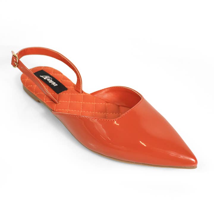 RUCHEL-1 POINTED TOE SLINGBACK FLATS TERRACOTTA for wholesale on Faire