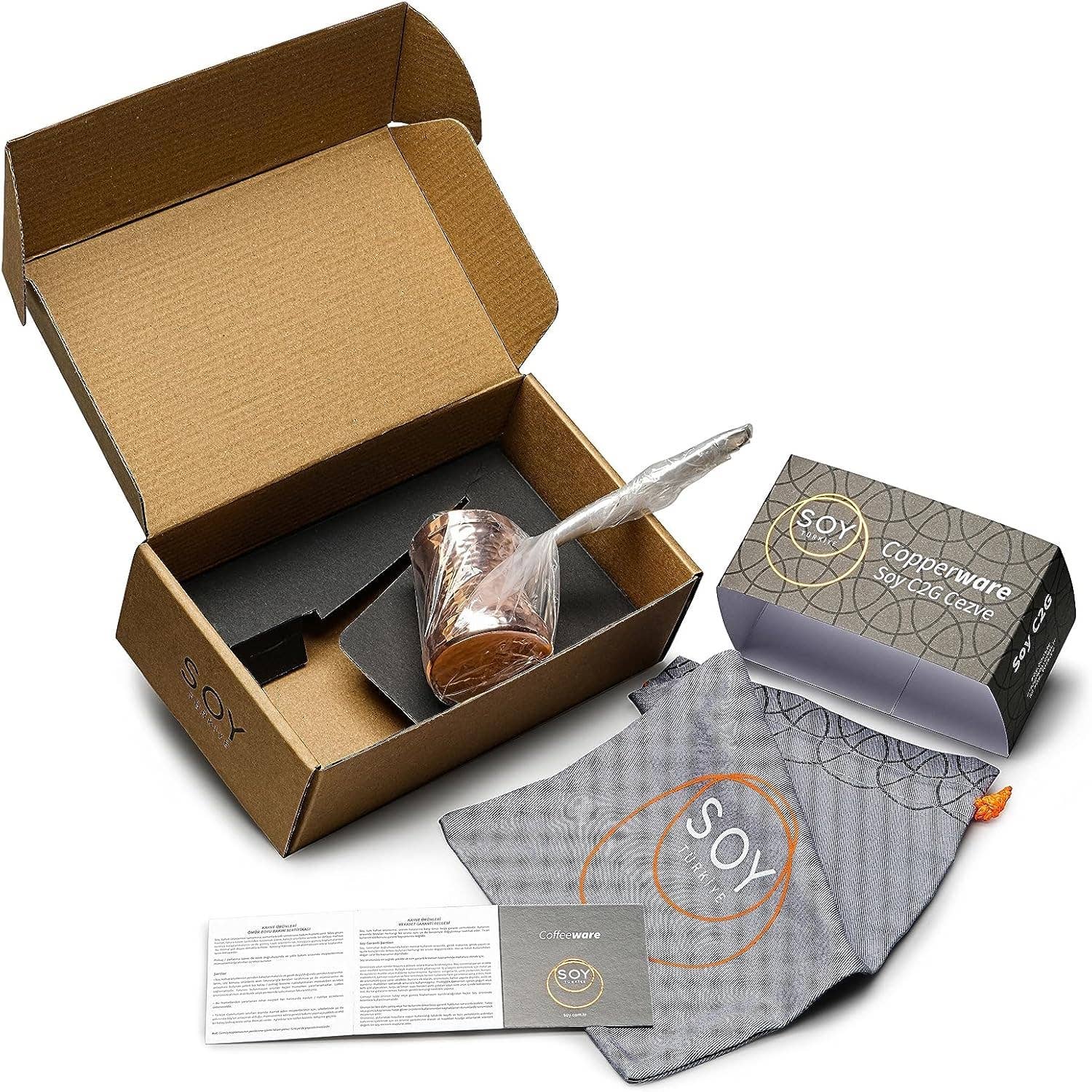 Ozerlat UK - Vente Machines à café - Cezve en cuivre fait main avec doublure en argent – cafetière turque6