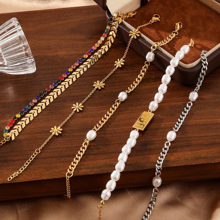 PASTORAL STYLE SMALL FLOWER PEARL BRACELET_CWMM3726 for wholesale by ACCITY