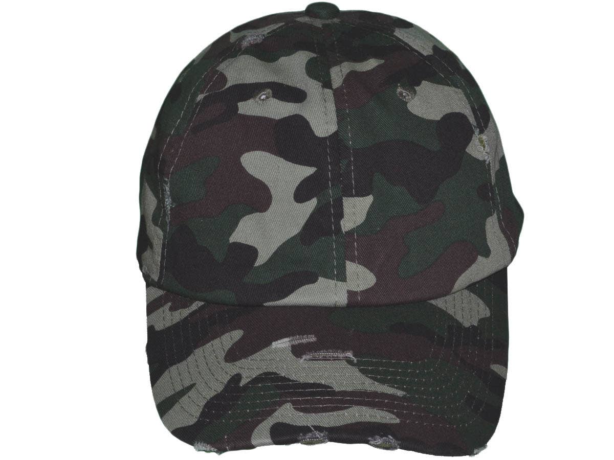 Buck Wholesale - Wholesale Baseball Cap - Men's - Camo Vintage Dad Hats - Low Profile Unstructured Washed1