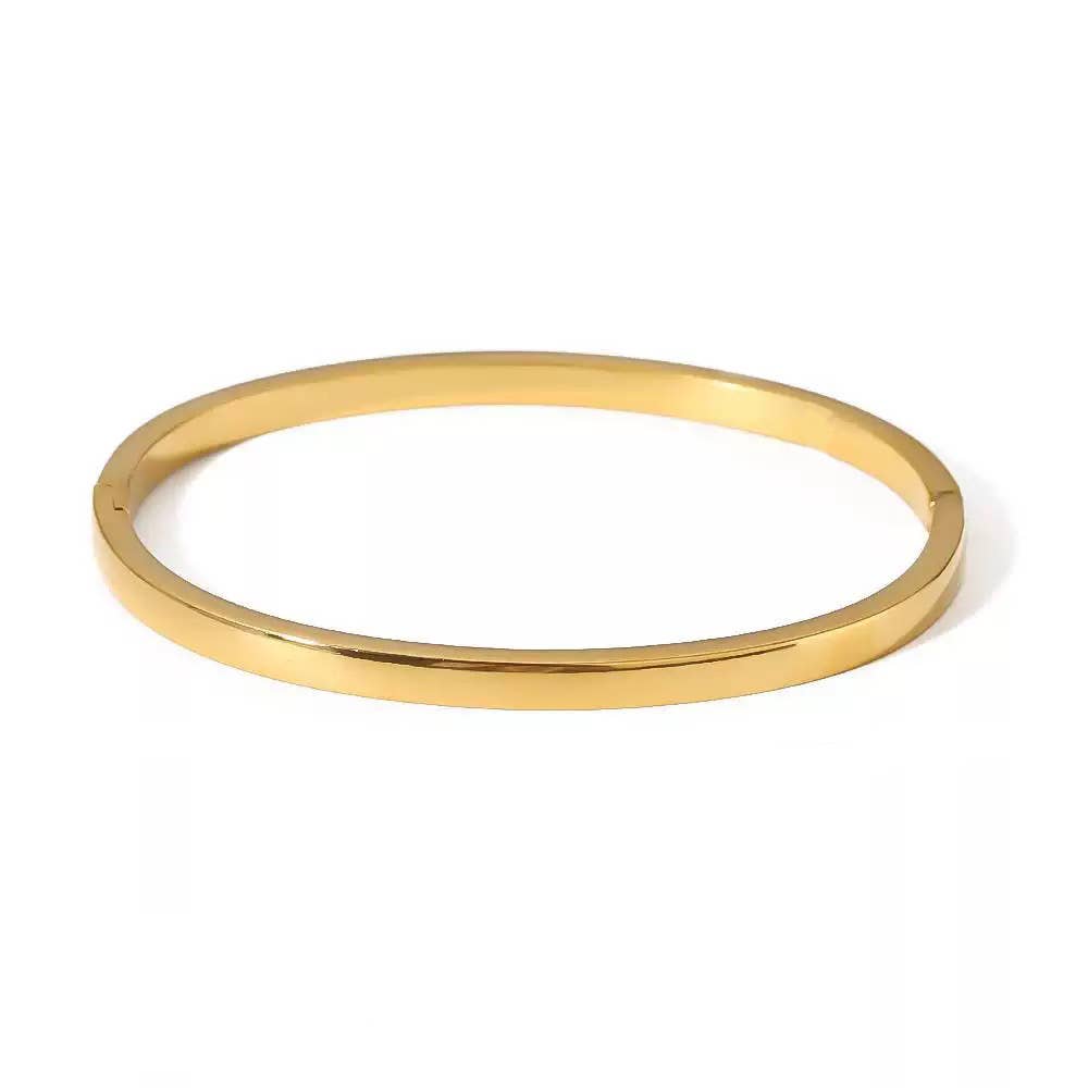 Savvy Bling - Wholesale Bangle Bracelet - Smooth Sleek Bangle Bracelet 3 sizes Waterproof0