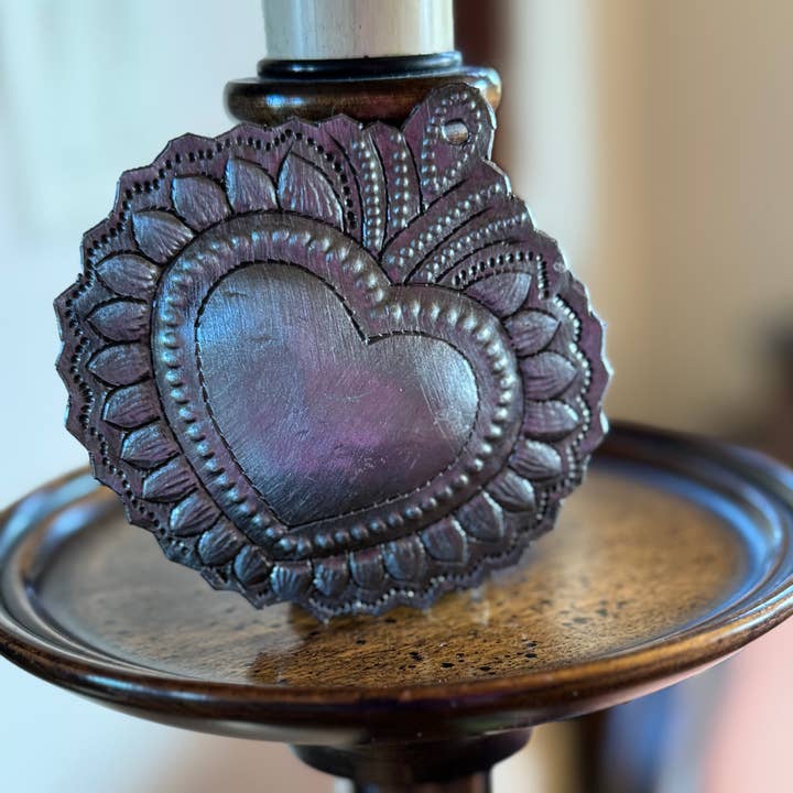 Haiti Fair Trade~ It's Cactus - Wholesale Wall Accent - Sacred Heart, Wall Decor,Handmade Metal Haiti 3.5"x3.5"Â