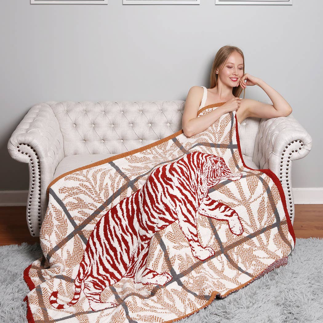 Fashion City - Wholesale Throw Blanket - Cheeta Lion Tiger Forest Design Throw Blanket8
