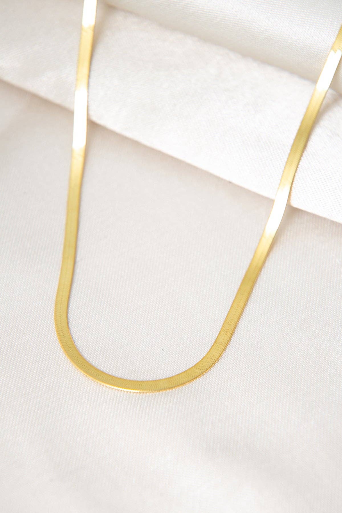 Volenia Silver - Wholesale Link & Chain Necklace - Flat Chain Gold Plated Sterling Silver Necklace1