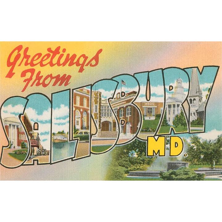 Found Image Press - Wholesale Stationery/Notecard Set - Greeting Card MD-206 Greetings from Salisbury