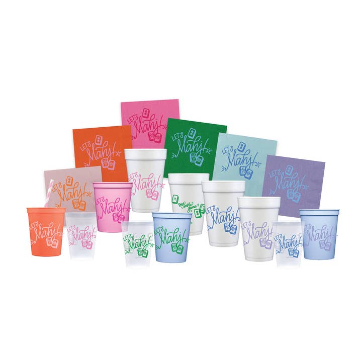 LET'S MAHJ! | Mahjong Cups & Napkins (ALL) for wholesale by Natalie Chang