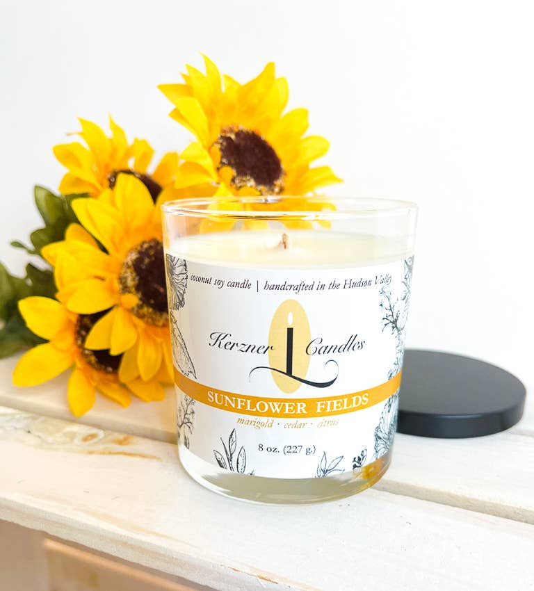 Kerzner Candles LLC - Wholesale Jar/Filled Candle - Sunflower Fields 8 oz. candle 2