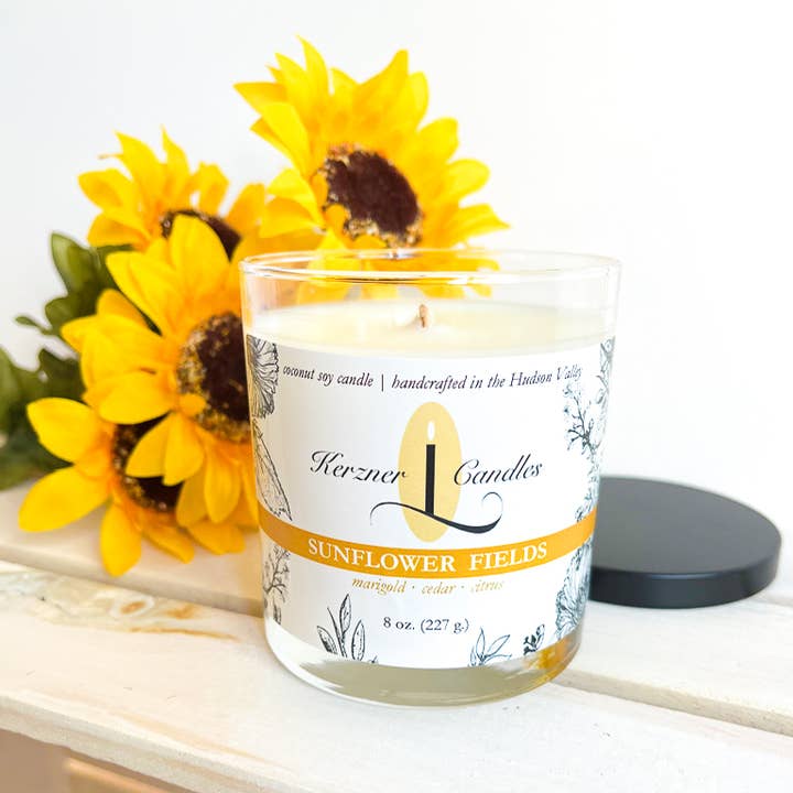 Kerzner Candles LLC - Wholesale Jar/Filled Candle - Sunflower Fields 8 oz. candle 2