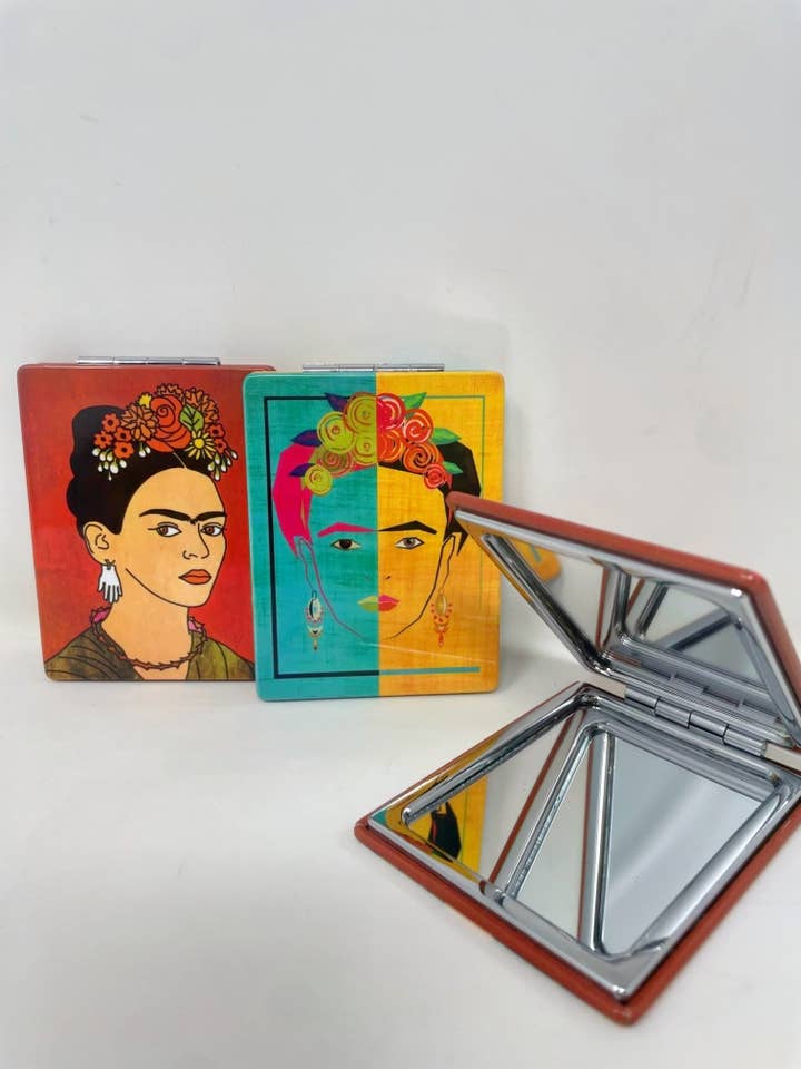 Espejo compacto rectangular Frida Kahlo para venta al por mayor de Nai Gifts