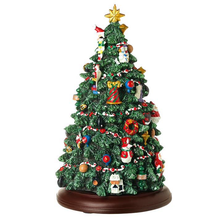 TALL CHRISTMAS TREE ON BROWN BASE for wholesale by Heaven Sends