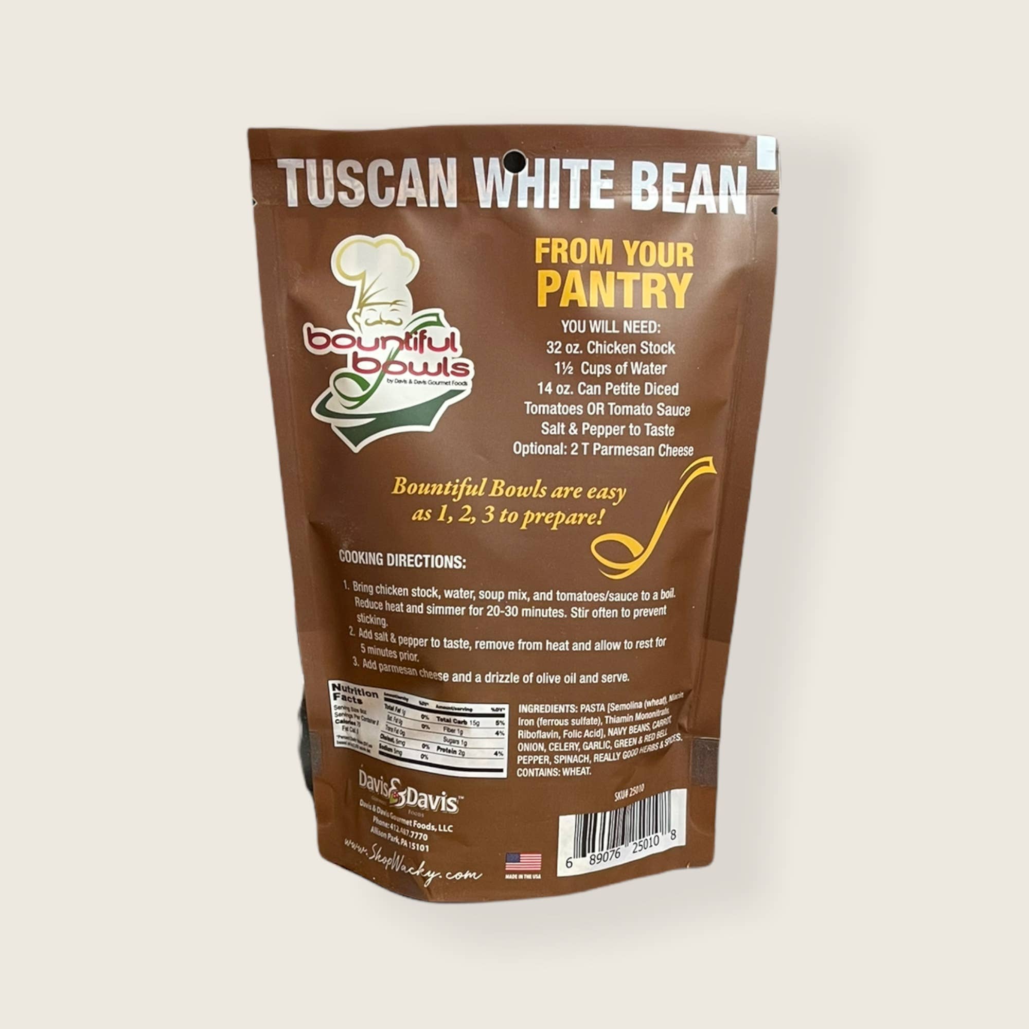 Davis & Davis Gourmet Foods - Wholesale Soup - Tuscan White Bean1