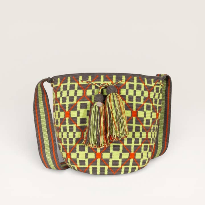 Bolso bandolera geométrico L | Gris acero para venta al por mayor de Guajii Design