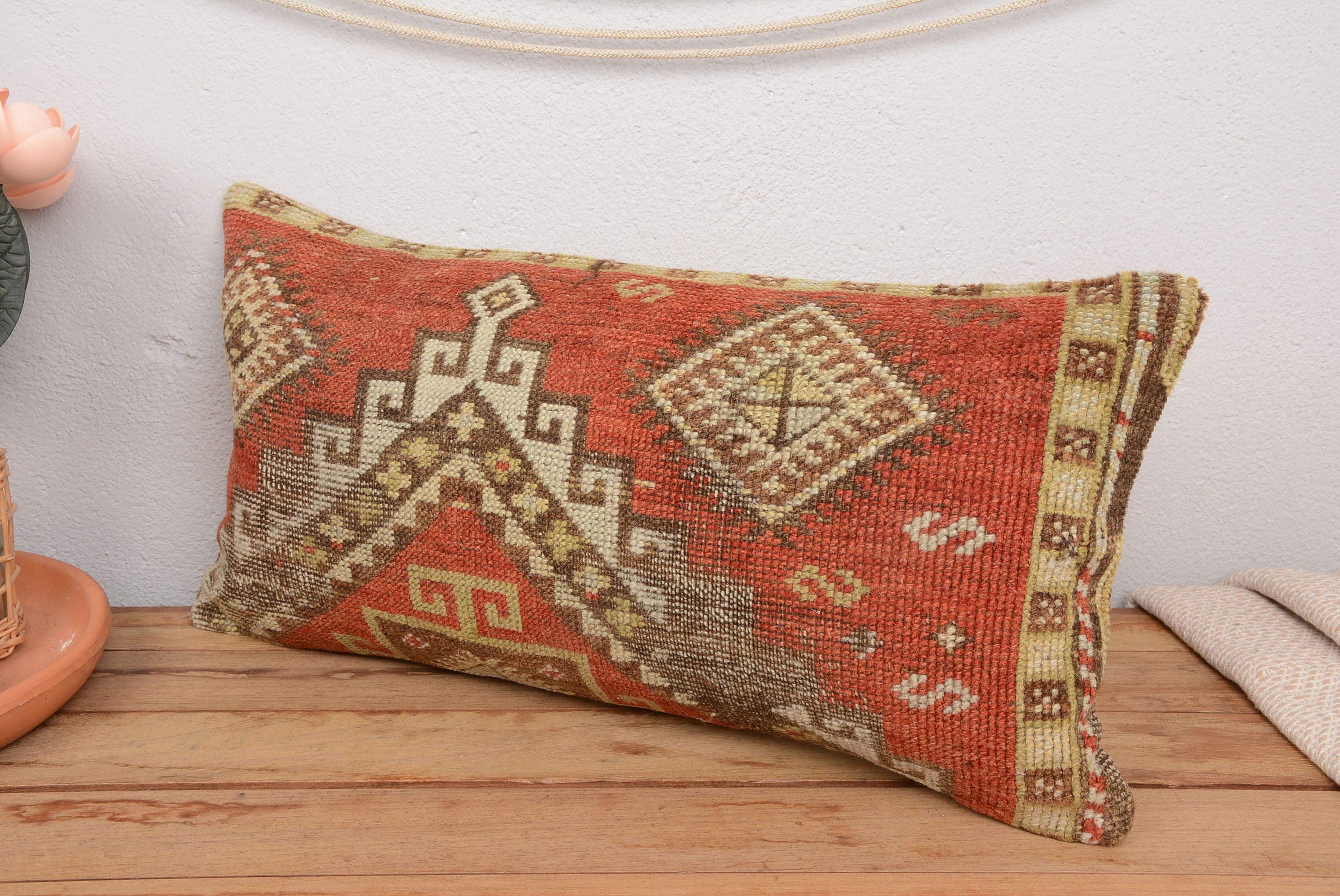 Kilim Pillow Decors - Wholesale Lumbar Pillow - Vintage Turkish Kilim Lumbar Pillow Handwoven 12x243